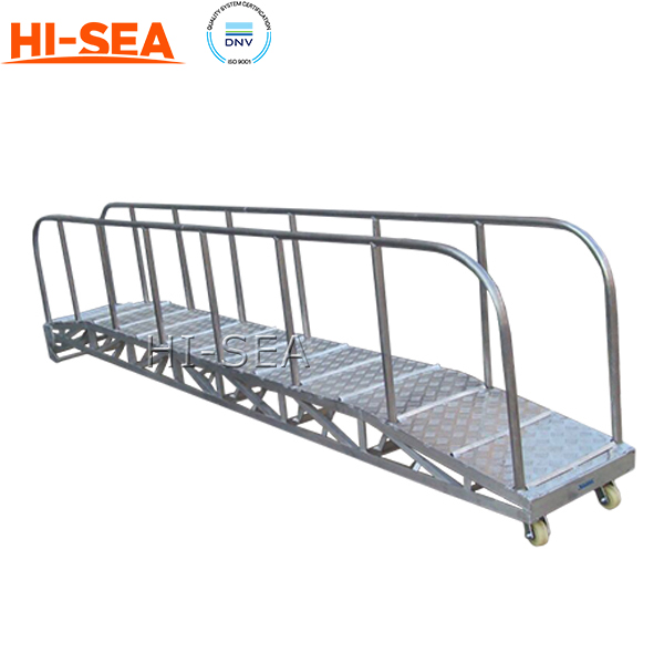 Ship Aluminium Wharf Ladder with Fixed Handrails